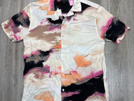 Top Short Sleeve By No Boundaries In Cream & Orange, Size: M Online