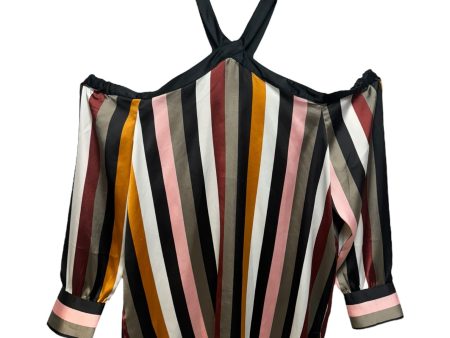 Off Shoulder Top Long Sleeve By Loft In Striped Pattern, Size: M Online