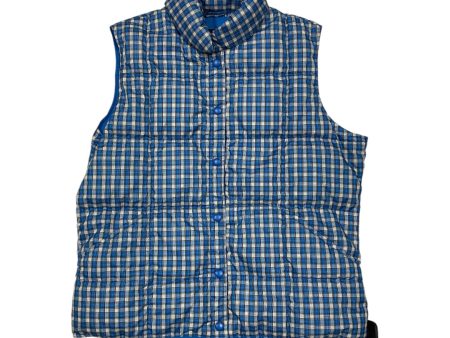 Vest Puffer & Quilted By Lands End In Plaid Pattern, Size:M Cheap