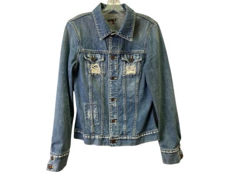 Jacket Denim By Bke In Blue Denim, Size:L Fashion