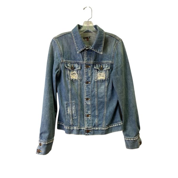 Jacket Denim By Bke In Blue Denim, Size:L Fashion