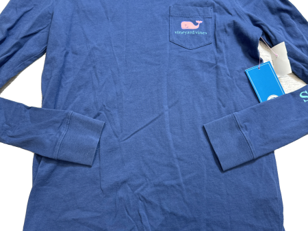 Top Long Sleeve By Vineyard Vines In Blue, Size: Xs Cheap