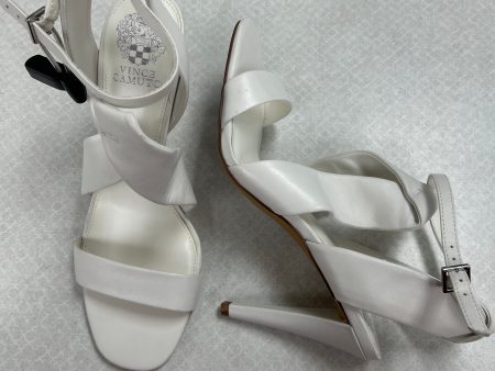 Sandals Heels Stiletto By Vince Camuto In White, Size:10 Online now