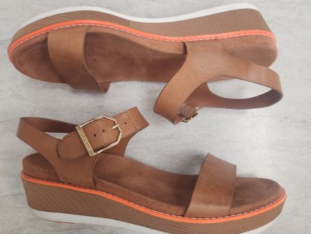 Sandals Heels Wedge By Cole-haan In Brown, Size: 7.5 Cheap