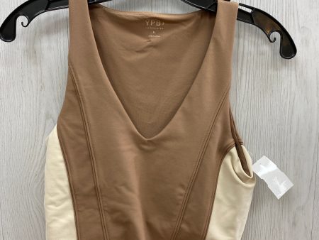 Athletic Tank Top By Clothes Mentor In Brown & Cream, Size: M For Discount