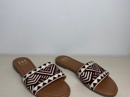 Sandals Flats By Haute Hippie In Brown & White, Size: 8 Cheap