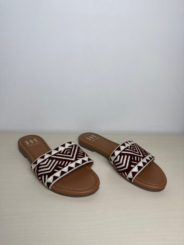 Sandals Flats By Haute Hippie In Brown & White, Size: 8 Cheap