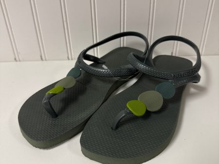 Sandals Flats By Havaianas In Green, Size: 6.5 Hot on Sale