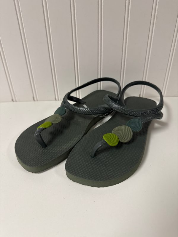 Sandals Flats By Havaianas In Green, Size: 6.5 Hot on Sale