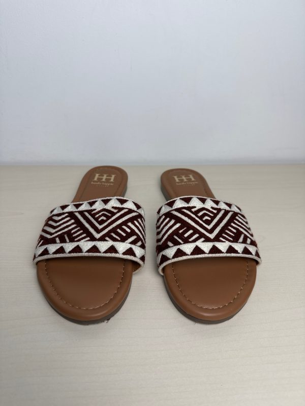 Sandals Flats By Haute Hippie In Brown & White, Size: 8 Cheap