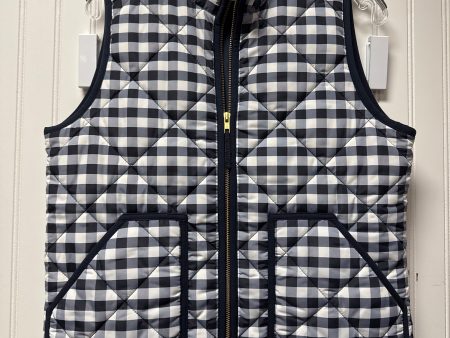 Vest Puffer & Quilted By J. Crew In Blue & White, Size: S Sale