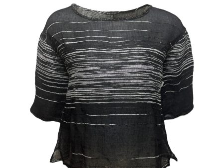 Perception Organic Linen Cotton Mesh Shirt By Eileen Fisher In Black & White, Size: M Discount