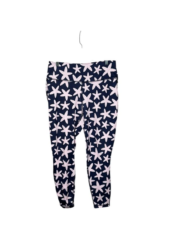 Athletic Leggings By Crown And Ivy In Blue & Pink, Size: L For Sale