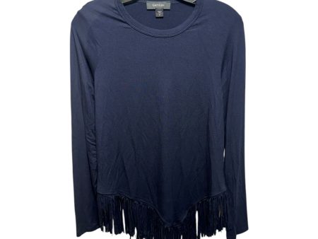 Fringe Top Long Sleeve By Karen Kane In Navy, Size: S Online now