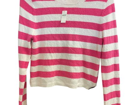 Sweater By Aerie In Pink & White, Size: L Discount