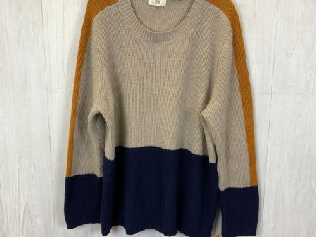 Sweater By Clothes Mentor In Cream & Orange, Size: 3x Online Sale