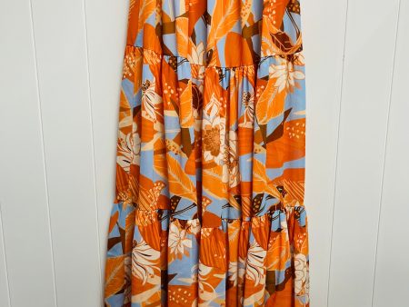 Skirt Maxi By Flying Tomato In Blue & Orange, Size: S Online Hot Sale