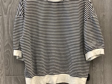 Top 3 4 Sleeve By La Miel In Striped Pattern, Size: L Online Sale