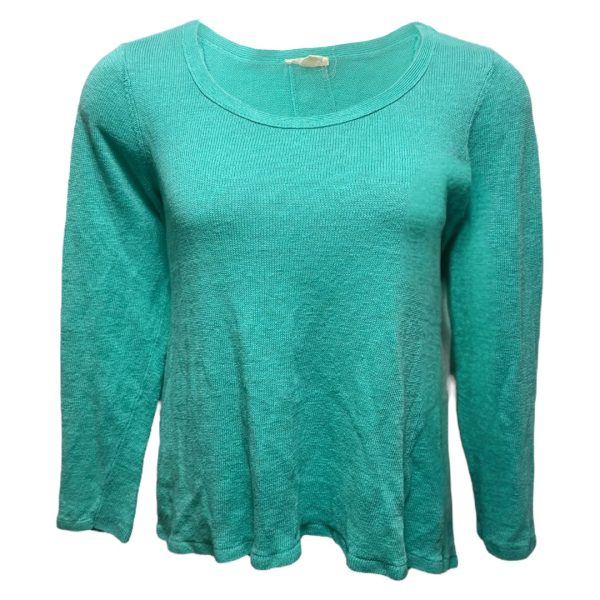 Organic Linen Sweater By Eileen Fisher In Aqua, Size: M Hot on Sale