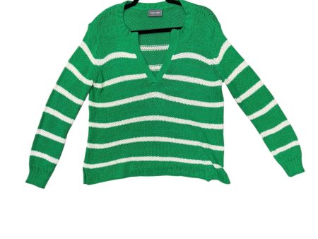 Sweater By Wooden Ships In Green & White, Size: L Online