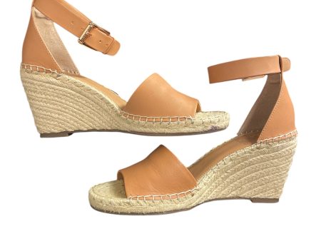 Sandals Heels Wedge By Vince Camuto In Tan, Size: 9.5 For Sale