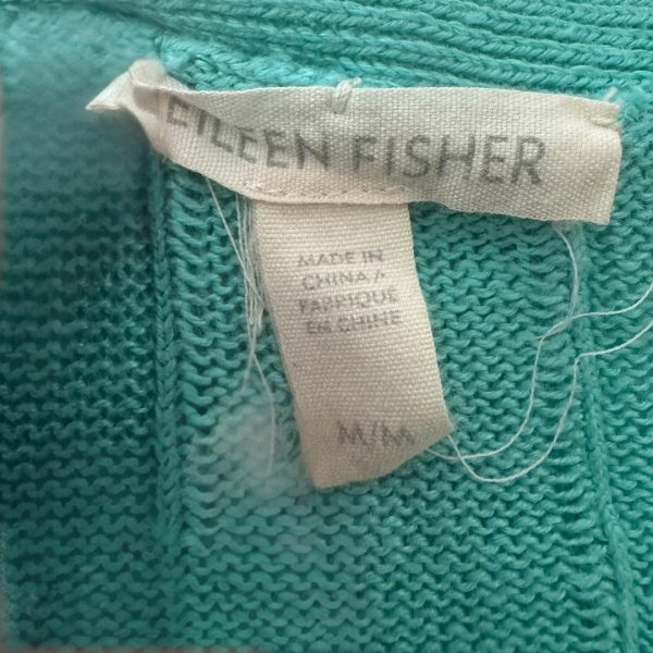 Organic Linen Sweater By Eileen Fisher In Aqua, Size: M Hot on Sale