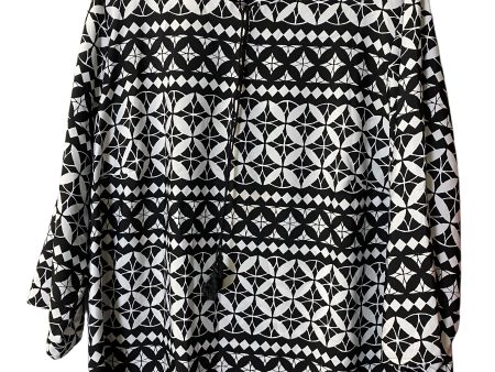 Top 3 4 Sleeve By Alfred Dunner In Black & White, Size: 3x Hot on Sale