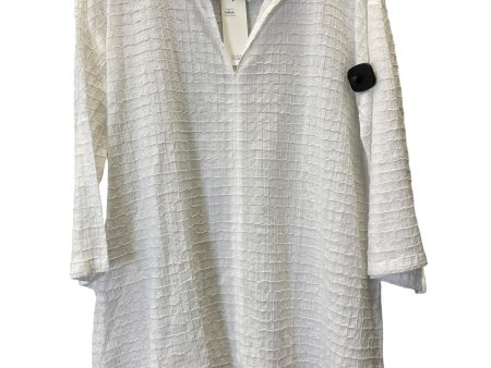 White Top Long Sleeve Eileen Fisher, Size S Online Hot Sale