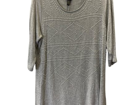 Top Long Sleeve By Clothes Mentor In Grey, Size: 1x Online