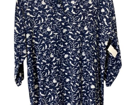 Floral Print Top 3 4 Sleeve Clothes Mentor, Size L Supply