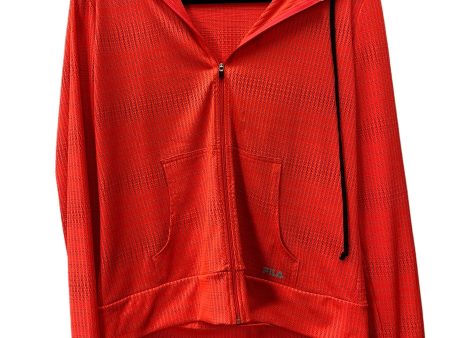 Athletic Jacket By Fila In Orange, Size: M Discount