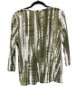 Green & White Top 3 4 Sleeve Chicos, Size M Hot on Sale