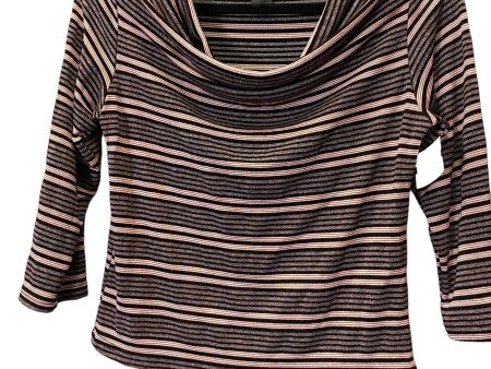 Top 3 4 Sleeve By Clothes Mentor In Striped Pattern, Size: M on Sale