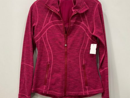 Athletic Jacket By Lululemon In Pink, Size: 8 Supply