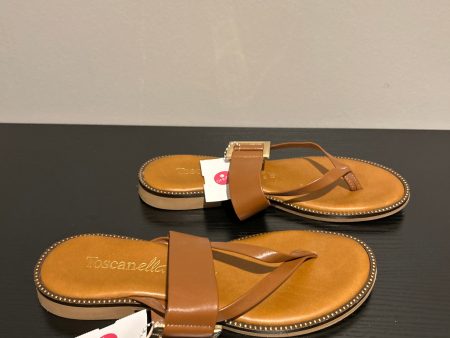 Sandals Flats By  TOSCANELLA  In Tan, Size: 8.5 Supply